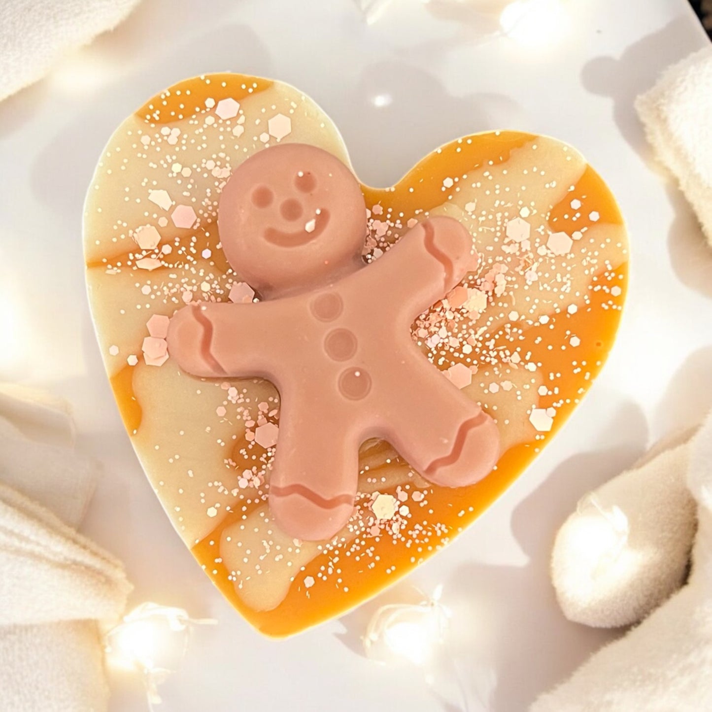 Gingerbread House Wax Melt Heart Slab