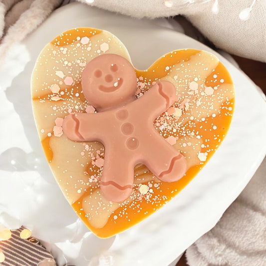 Gingerbread House Wax Melt Heart Slab