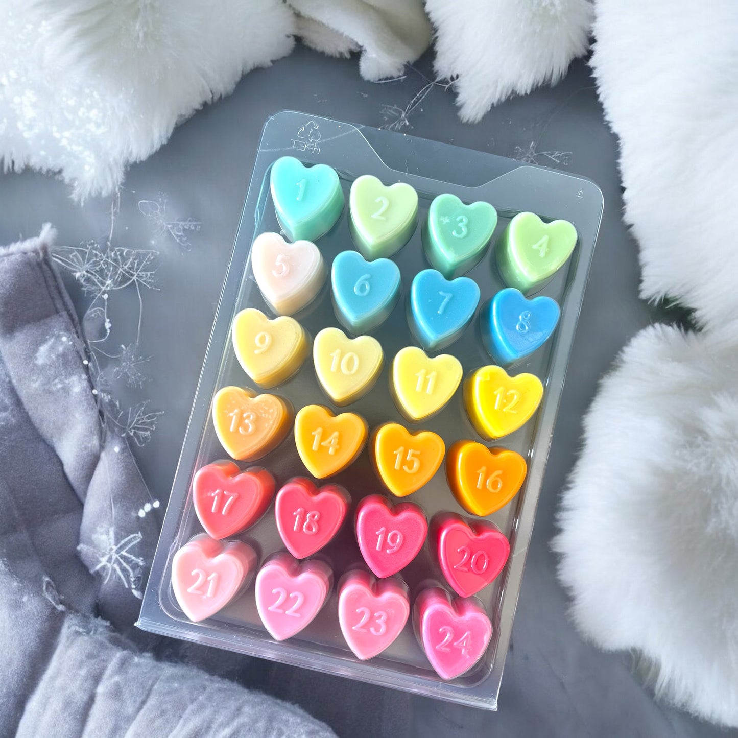 24 Day Heart Shaped Wax Melt Advent Calendar
